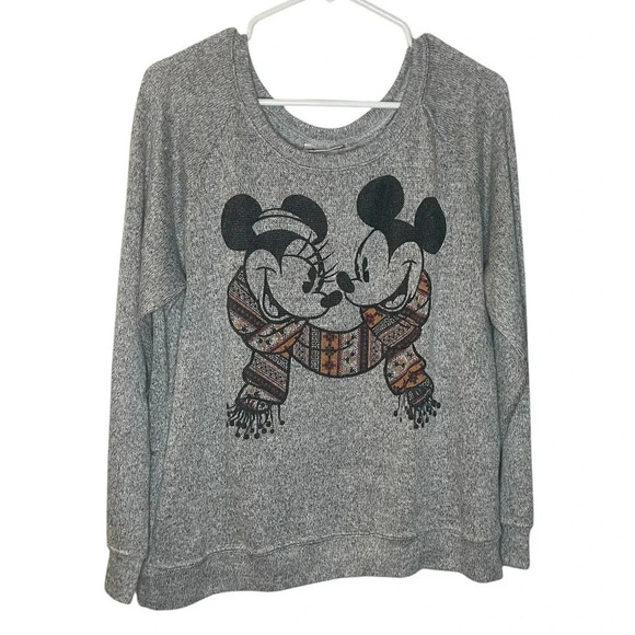Disney Sweaters - Disney Parks Gray Sweater with Mickey and Minnie